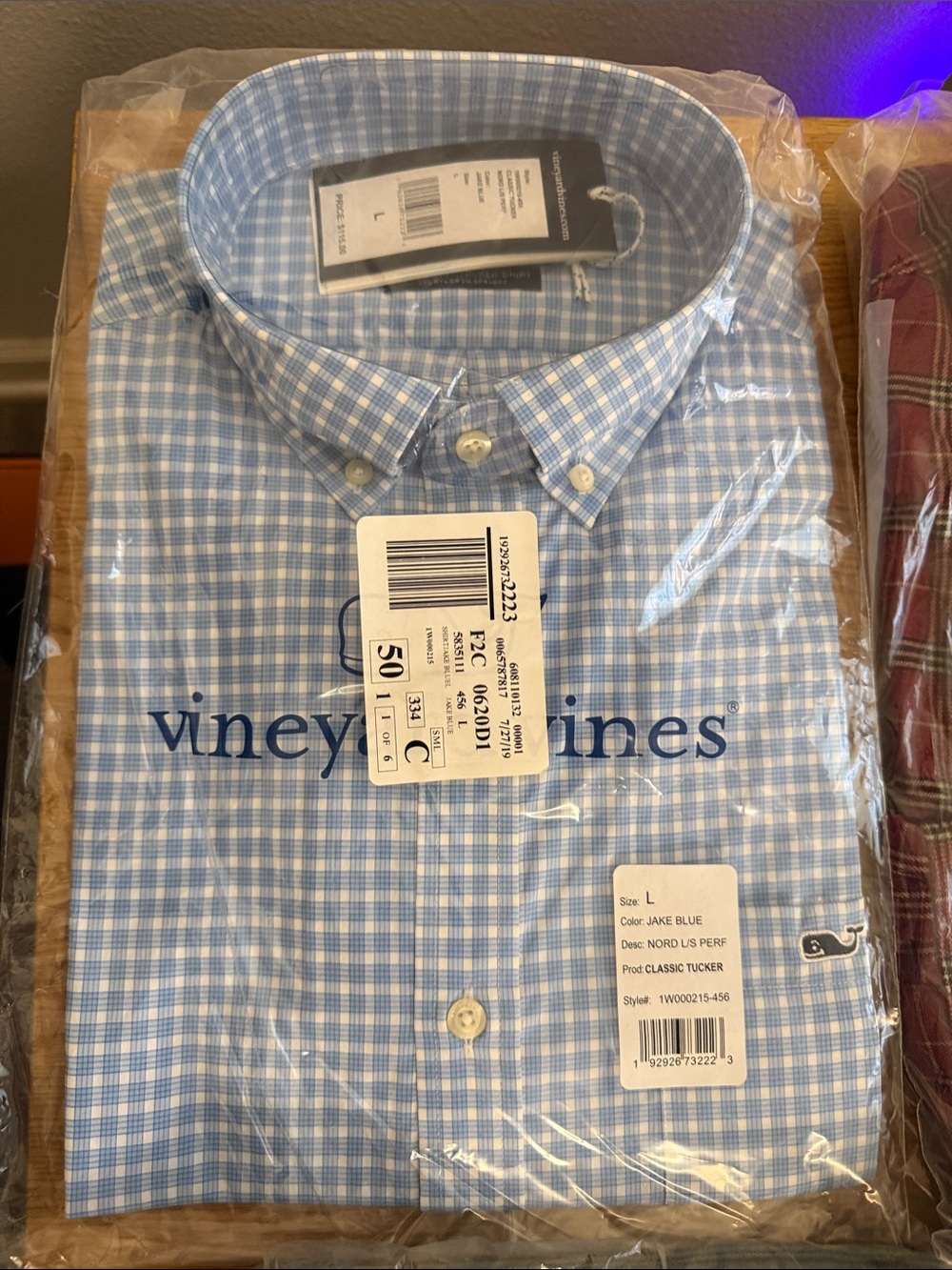 Vineyard Vines Light Blue Gingham Button-Down Shirt - Men
